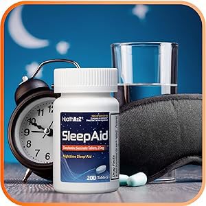 HealthA2Z® Sleep Aid | Doxylamine Succinate 25mg | (200 Counts (Pack of 2))
