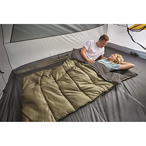 Guide Gear Canvas Hunter 20-Degree Double Sleeping Bag for Adults and Kids 2-Person Warm Winter Cold Weather Lightweight P...