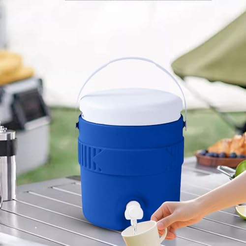 3.8L Gallon Fast Flow Water Beverage Dispenser, Portable Sports Cooler Water Jug with Handle, Drink Bottle, Leak-Proof Out...