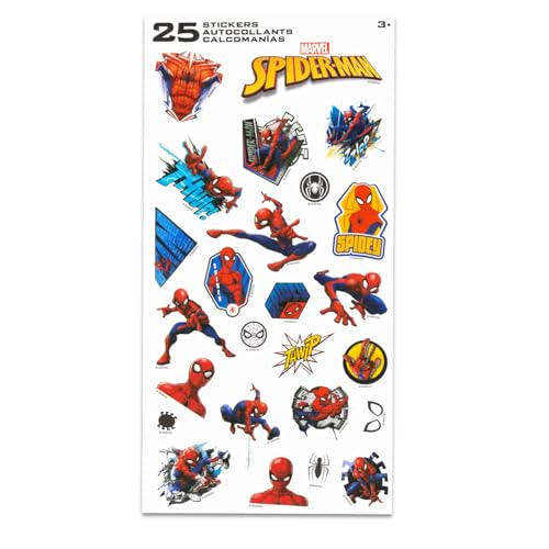 Marvel Spiderman Slumber Bag Set for Boys - Bundle of 54x56 Inches Spider-Man Sleeping Bag, Stickers, More | Spiderman Sil...
