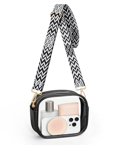 Bulado Clear Bag for Stadium Events, Clear Purses for Women with Adjustable Strap, Crossbody Bag for Sports Fans