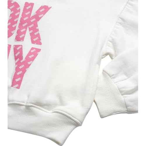 DKNY Girls Jogger Set - 2 Piece Soft Fleece Athletic Pullover Hooded Kids Sweatshirts and Jogger Sweatpants for Girls