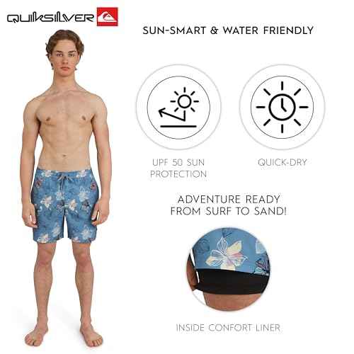 Quiksilver Men's Swimwear Regular Fit Stretchable Comfort Liner Swim Trunks (S-XXL)