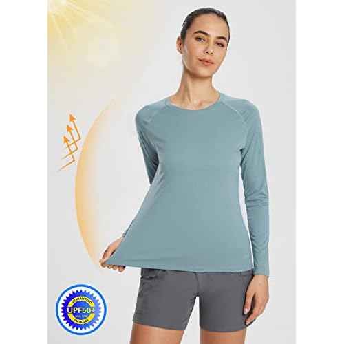baleaf Women's UPF 50+ Sun Shirts Long Sleeve UV Protection Rash Guard Lightweight Quick Dry SPF Hiking Tops Outdoor