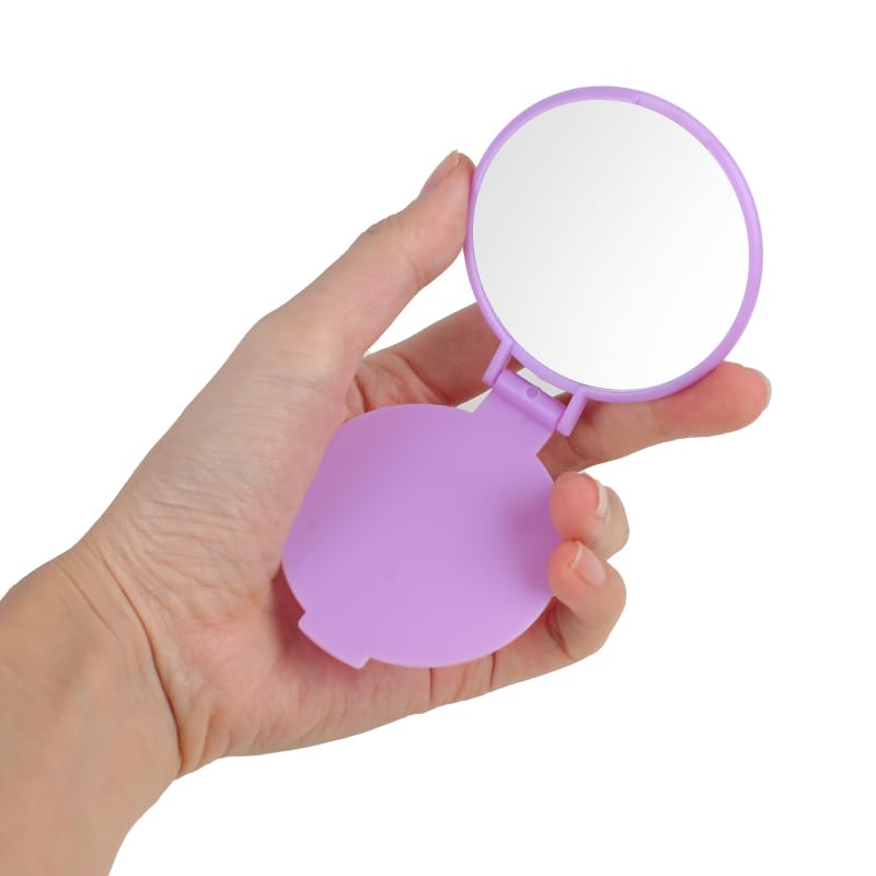 50 Pack Mini Compact Mirror Bulk Round Makeup Mirror, Compact & Travel Mirrors Small Folding Mirror Portable Pocket Mirror for P