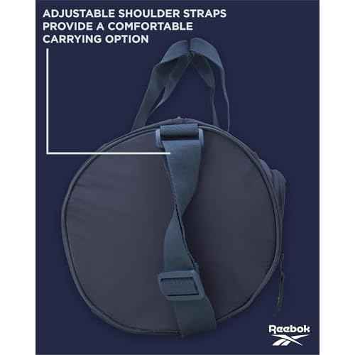 Reebok Duffle Bag - Carry On Gym Bag for Workout and Travel Duffel Bags - Small Size Overnight Bags for Women and Men, Easton Blue