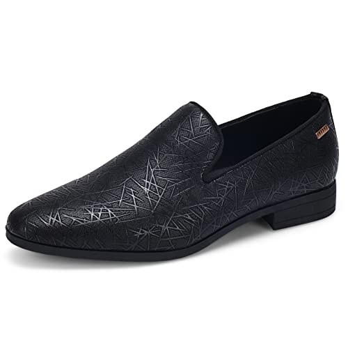 UUBARIS Mens Dress Loafers Tuxedo Suit Slip on Shoes