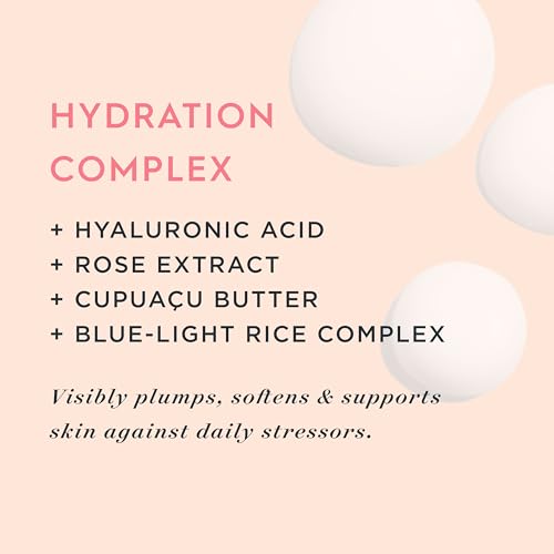 One Love Organics Love + Rose Hydrating Serum ? Hyaluronic Acid Moisturizer for Dehydrated Skin, Certified Organic & Cruelty Free 50ml