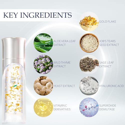 ROYAL HERB 21 CREAM Face, Neck and D?collet? Moisturizer with Aloe Vera, Hyaluronic Acid, Yeast Extract and Gold, 1.76 OZ / 50g