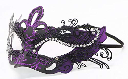 Coolwife Couples Masquerade Masks Metal Venetian Mardi Gras Party Evening Prom Costume Mask