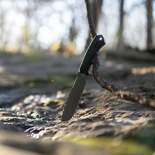 Schrade Delta Class Extreme Survival Fixed Blade 10.75in with 6in AUS-10 Steel Blade and Non-Slip Grip for Camping and Bus...