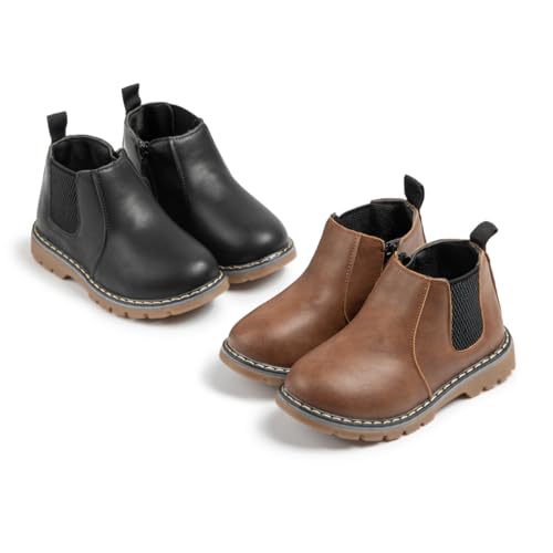 Zoolar Boys Girls High Top Combat Ankle Boots Kids Waterproof PU Leather Fall Boots Winter Warm Snow Outdoor Hiking Shoes ...