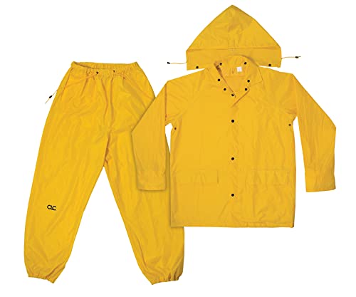 Clc R102x 3 Piece Heavyweight Pvc Rain Suit, Yellow, Xl