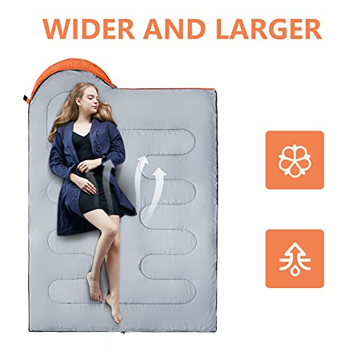 ORTHOMTEX Sleeping Bags for Adults,Kids & Girls-Warm & Cold Weather Lightweight Waterproof Sleeping Bag Backpack with Comp...