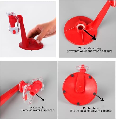 LONGLUAN Hand Pressure Carbonated Beverage Dispenser, 2 Liter Soda Dispenser, Soda Pop Dispenser, Soda Dispenser, Soda Bot...