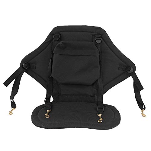Kayak Seat, Adjustable Padded Canoe Single Seat Detachable Replacement Boat Backrest Fishing Seat Cushion with Strap and B...