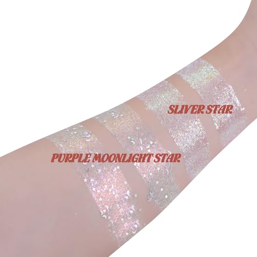 ONLYBETTER Face and Body Glitter, Makeup Paint for Eye Lip Hair, Festival Rave Accessories, Safe for Face, Easy Applicatio...