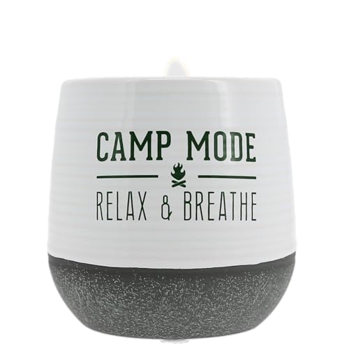 Pavilion Gift Company - Camp Mode - 11oz Wax Reveal Secret Surprise Message Single-Wick Jasmine Scented Candle Outdoorsy A...