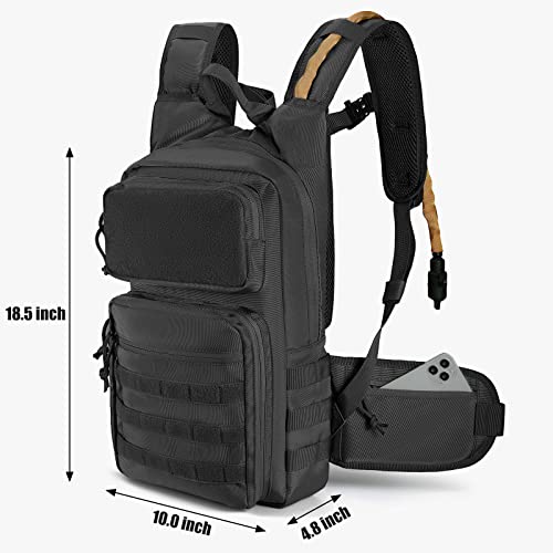 FRTKK Tactical Hydration Pack Lightweight Insulation Water Backpack Molle Hydration Backpack for Hiking, Running, Cycling,...
