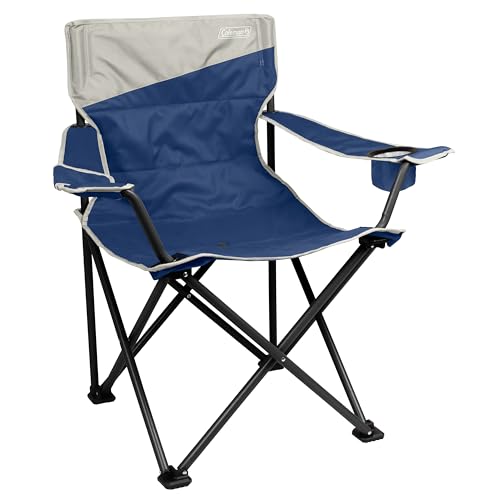 Coleman Big-N-Tall Camping Chair with Cup Holder & Side Pocket, Water-Resistant XL Outdoor Seat Supports up to 600 lbs, Gr...