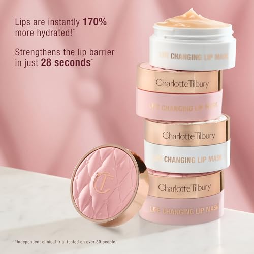 Charlotte Tilbury Life Changing Lip Mask - Multi-Purpose Plumping Mask to Smooth, Hydrate & Soften Dry Lips - Fragrance-Fr...