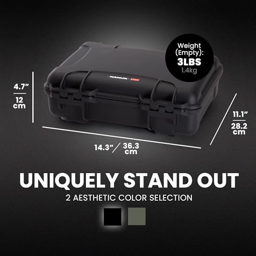 NANUK 910 Hard Case for Single Sporting Gear, IP67 Waterproof Hard Storage, Made in North America Short Multipurpose Case ? (4.3¡¯¡¯ x 11.1¡¯¡¯ x 4.7¡¯¡¯)