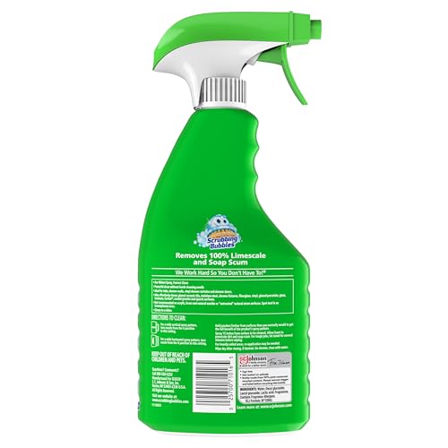 Scrubbing Bubbles Mega Bathroom and Shower Cleaner Spray, Foaming Action Removes Limescale and Soap Scum, Rainshower Scen...
