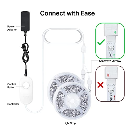 Kasa Smart LED Light Strip, RGB, 32.8ft(2 Rolls of 16.4ft.) Wi-Fi LED Strip Works w/ Alexa & Google Assistant,High Brightn...