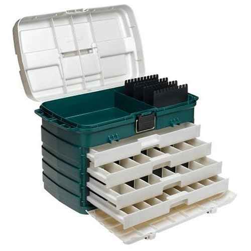 Plano 4-Drawer Tackle Box Green Metallic/Silver ,One Size