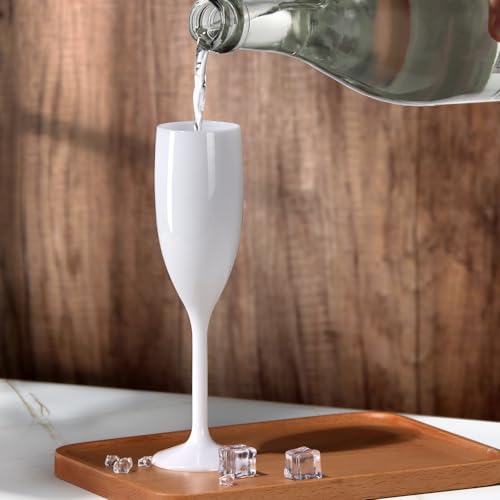 XUWAIDSGN Champagne Flute Acrylic Champagne Glasses Wedding Toasting Champagne Flute Goblet Plastic Reusable Unbreakable C...