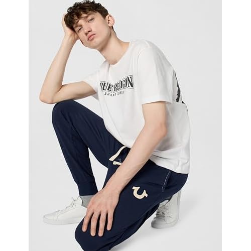 True Religion Mens Classic Logo Jogger Sweatpant