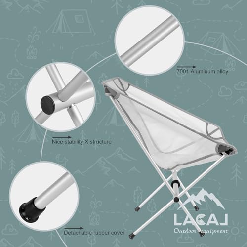 G2 GO2GETHER Ultra-Light Folding Camping Chair, All-Aluminum Frame, Surper Breathable Fabric, Easy to Carry, Compact Stora...
