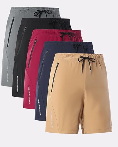 Men's Athletic Shorts Outdoor Hiking Stretch Breathable with Zipper Pockets