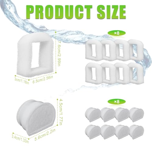 Pet Cat Water Fountain Filters Replacment Compatible with Drinkwell Petsafe Fountain Stainless Steel 360 Avalon, Pagoda Se...