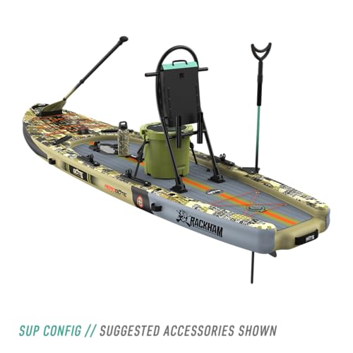 BOTE Rackham Aero Inflatable Stand Up Fishing Paddle Board Blow Up iSUP 12 FT 4” Adult Kids Family Friendly APEX Pedal Dri...