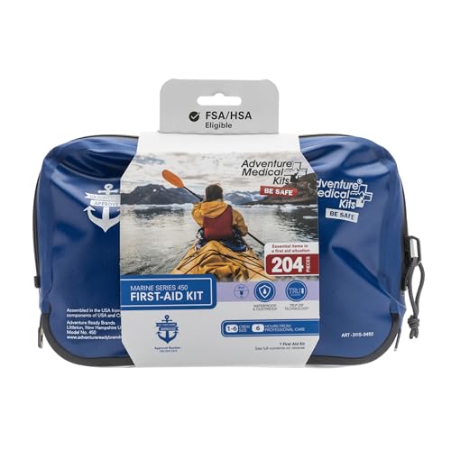 Adventure Medical Kits Marine Series Medical Kit - 450 - Boat First Aid Kit For 6 People 6 Hours From Care - Includes Emer...