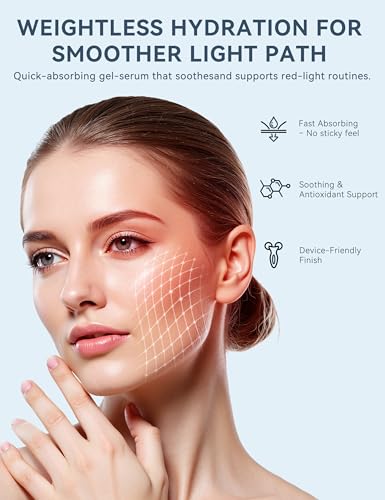 Red Light Therapy Activation Serum for Face – Activation & Hydration Booster for LED Mask, Microcurrent & Facial Devices –...