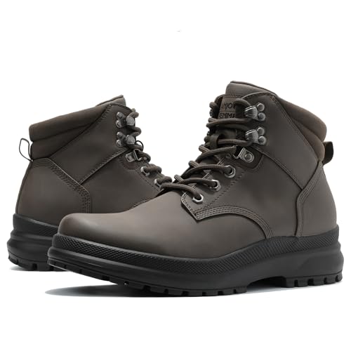 ANJOUFEMME Men's Winter Hiking Boots, Lightweight Ankle Support & Slip-Resistant, Comfortable Trail Shoes for Outdoor Trek...