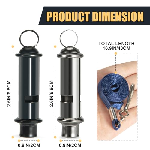 Nihtdoy Dual Emergency Whistles (2 Pack) – 120dB Survival Whistles for Hiking, Camping & Rescue – Lightweight, Durable, On...