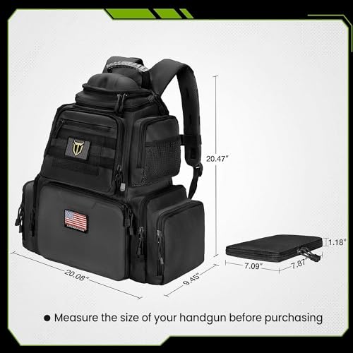 TIDEWE Tactical Range Backpack Bag for Gun and Ammo with Pistol Case