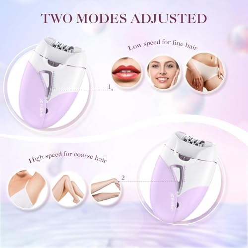 Epilator,Epilator for Women Facial Hair Removal Rechargeable,2 Speeds Hair Removal,Hair Removal Device with 36 Tweezers,Hair Removal for Women Legs/Face/Bikini/Arms,Womens Electric Shaver Smooth Skin