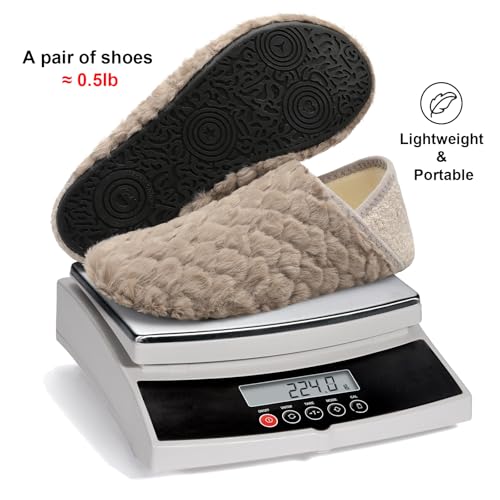Fires Womens Mens Slippers with Rubber Sole Soft-Lightweight House Slipper Socks Around House Shoes Non Slip Indoor/Outdoor