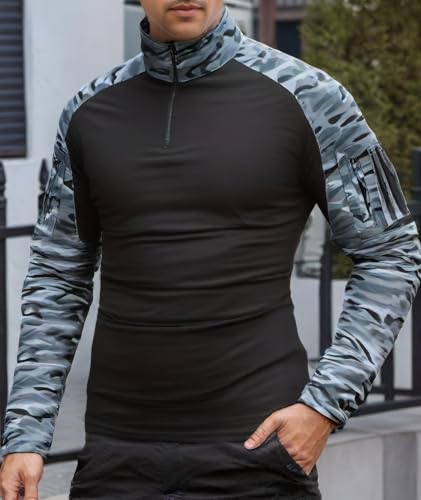 Men's Outdoor Performance Tactical Polo Shirts Long Sleeve