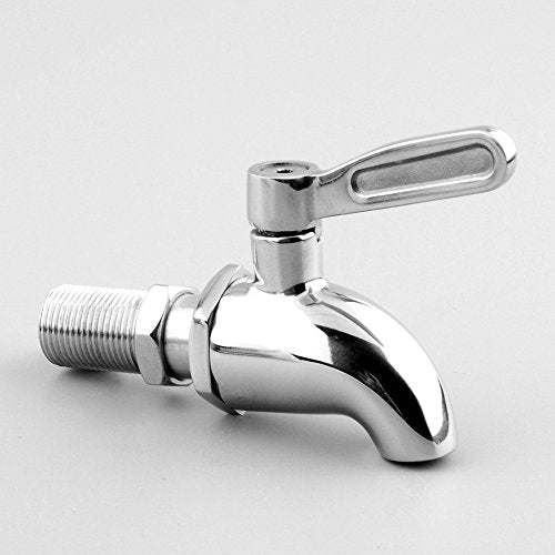 BTSKY™Stainless Steel Beverage Dispenser Replacement Spigot Fits 16mm（5/8 inch）Opening - No Lead Dispenser Replacement Fau...