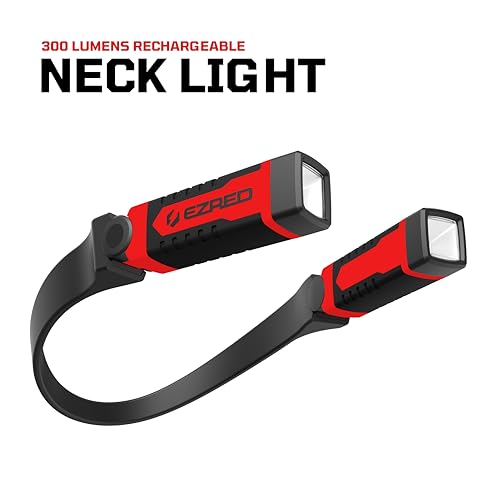 EZRED ANYWEAR Rechargeable Neck Light for Hands-Free Lighting - NK15, Perfect Light for Mechanics, Camping, Hunting, DIY P...