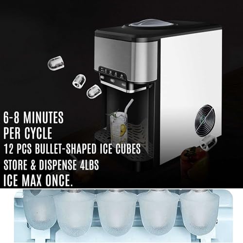 NUNET 3-in-1 Ice Maker Water Dispenser Water Cooler Filled by Water Line w. 10ft Water Inlet Hose 1/2" &1/4" Connector Ho...