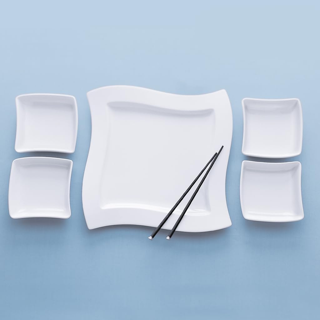 Villeroy & Boch New Wave Square Individual Bowl, 4.75 in, Premium Porcelain, White