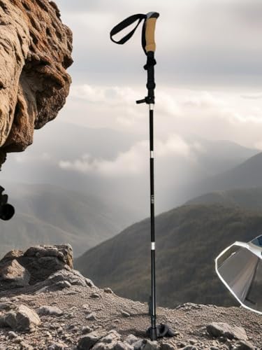 RB24 Elevated Expeditions 7075 Aluminum Trekking Pole – Lightweight Collapsible Hiking Pole with Quick Lock, EVA Grip & An...