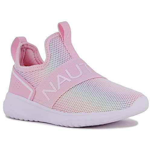 Nautica Youth Girls Slip-On Athletic Sneakers - Stylish Running and Tennis Shoes for Little and Big Kids