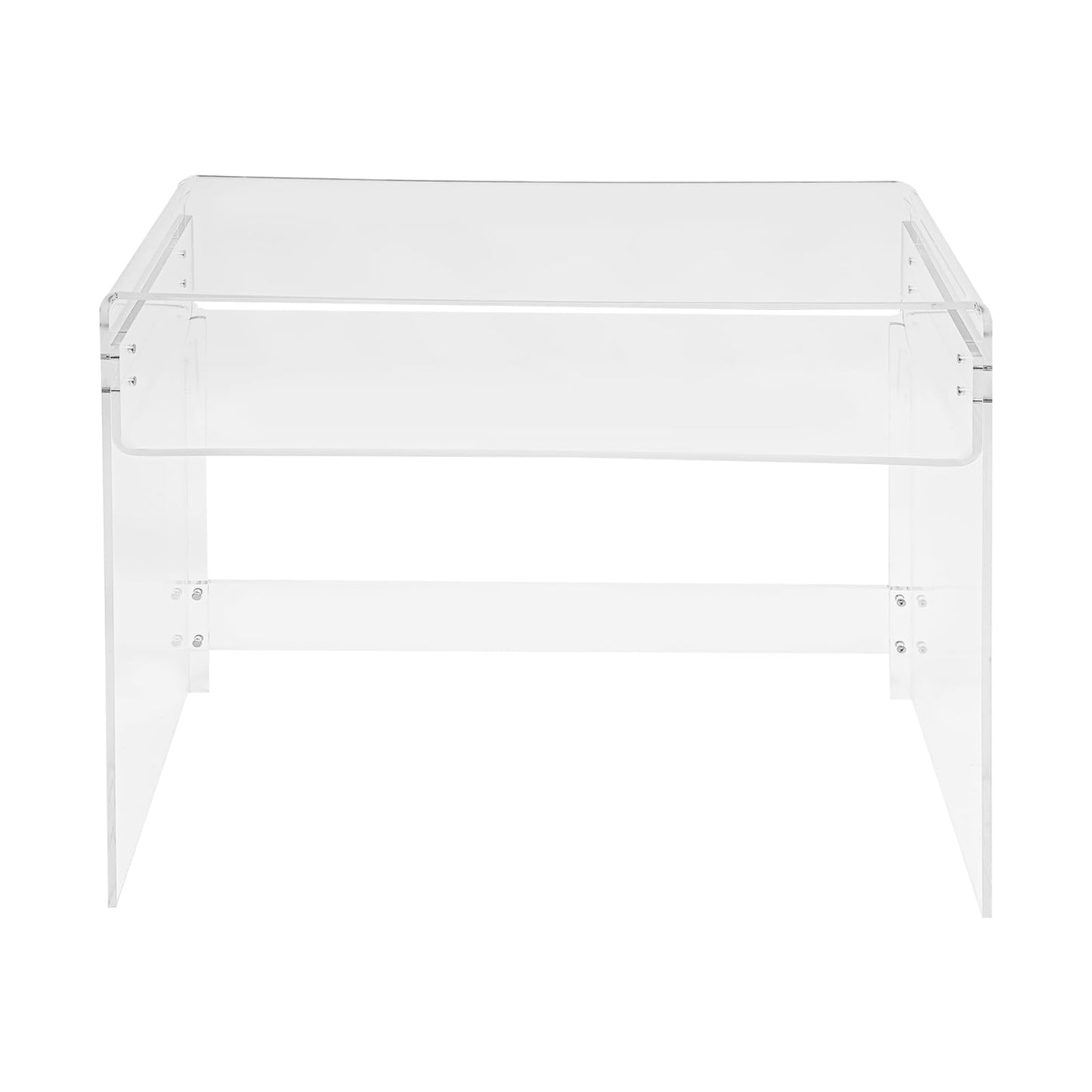 GALAXYWAY 33.5" L x 15.7''W x 29.5" H Acrylic Desk, Clear Acrylic Table Desk Modern Home Office Desk Clear Acrylic Console Table Minimalist Desk for Bedroom Office Living Room 66Lbs Load Capacity